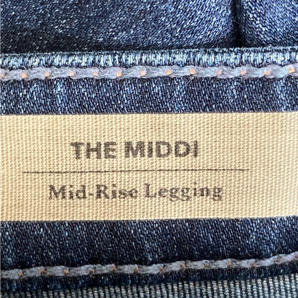 AG Adriano Goldschmied The Middi mid rise leggings dark wash 28 regular - Picture 4 of 7